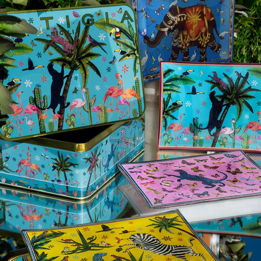 Ortigia | Boîte Jungle de plaques de verre – Ensemble de 4