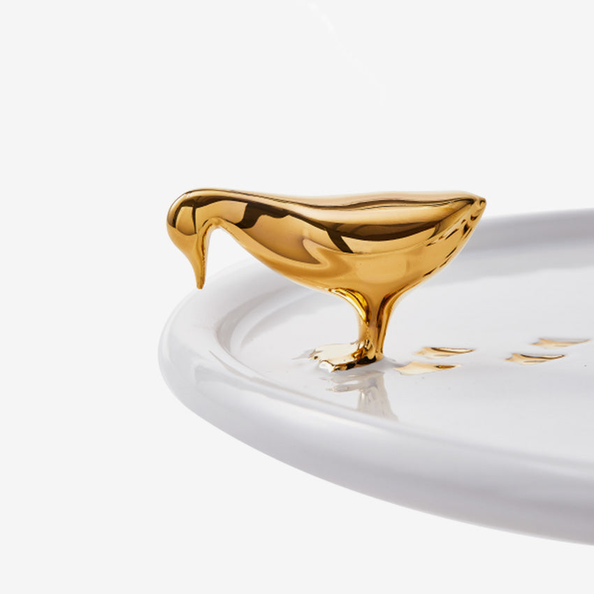 Polspotten | Walking Duck Plate Gold