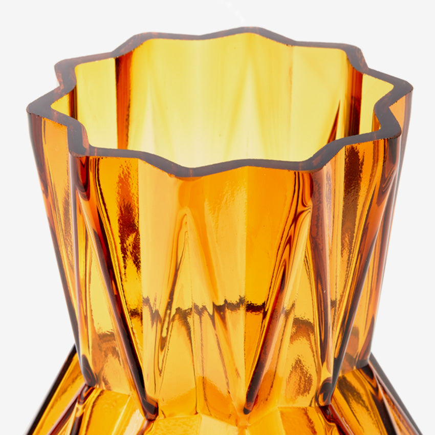 Polspotten | Glass Folds Vase - Ochre
