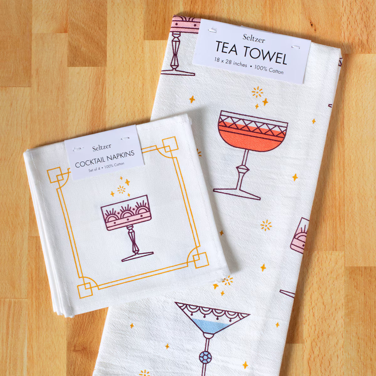 Seltzer Goods | Torchons de table - verrerie festive