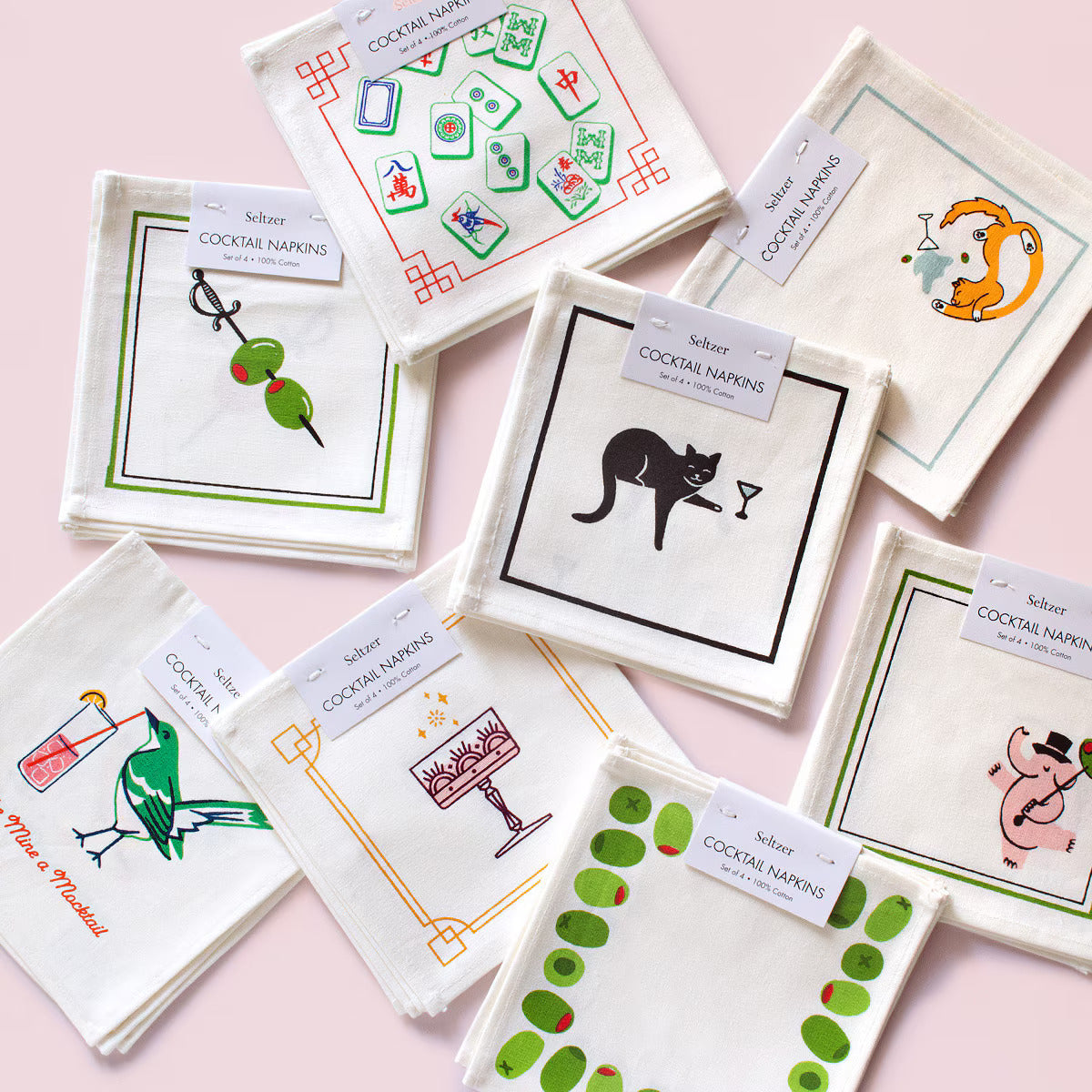 Seltzer Goods | Cocktail Mocktail Cocktail Napkins - Set of 4