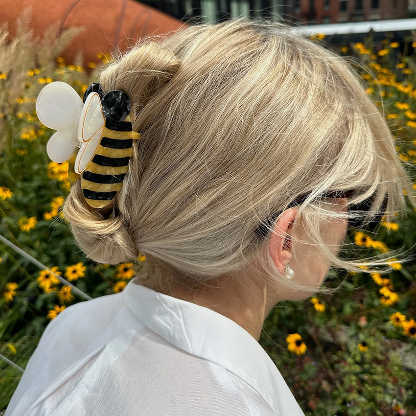 Solar Eclipse | Pince à Cheveux Abeille Peinte à la Main