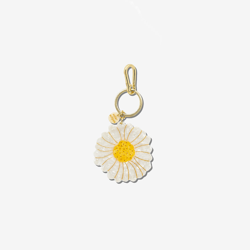 Solar Eclipse | Breloque de Sac et Porte-Clés Marguerite Peints à la Main