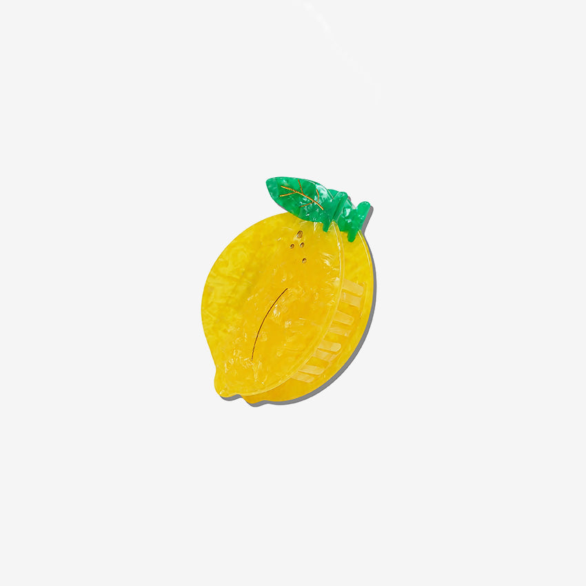 Solar Eclipse | Pince à Cheveux Citron Peinte à la Main