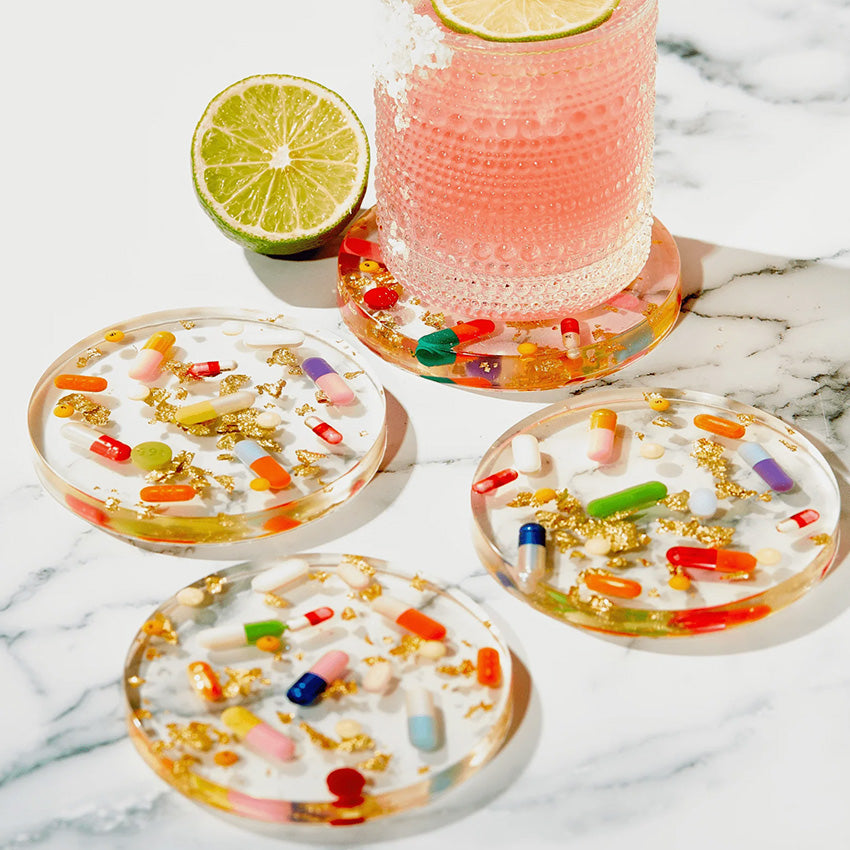 Tart By Taylor | Pill Gold Coaster - Set Set of 4
