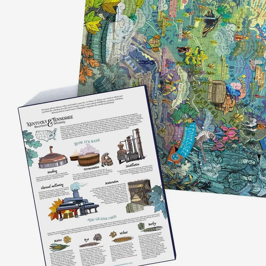 Water & Wines | Bourbon Whiskey Puzzle - Kentucky & Tennessee