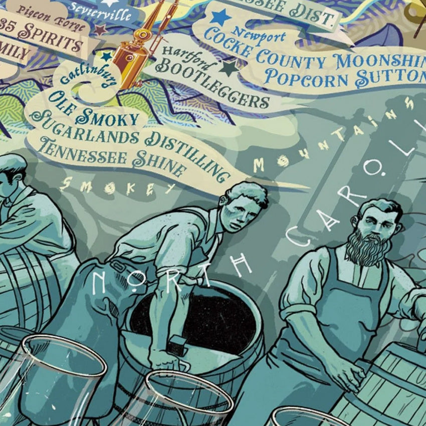 Water & Wines | Bourbon Whiskey Puzzle - Kentucky & Tennessee