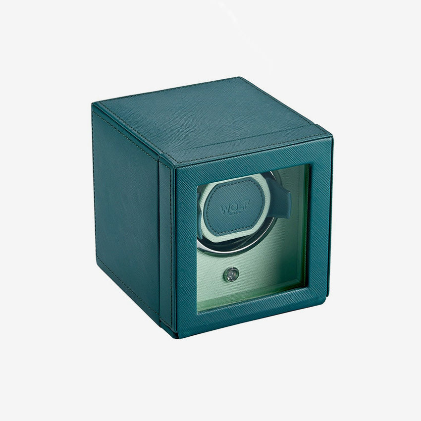 Wolf 1834 | Cub Single Watch Winder with Cover Selzter Mint/Teal