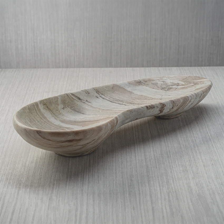Zodax | Arabescato Large Organic Shape Marble Bowl