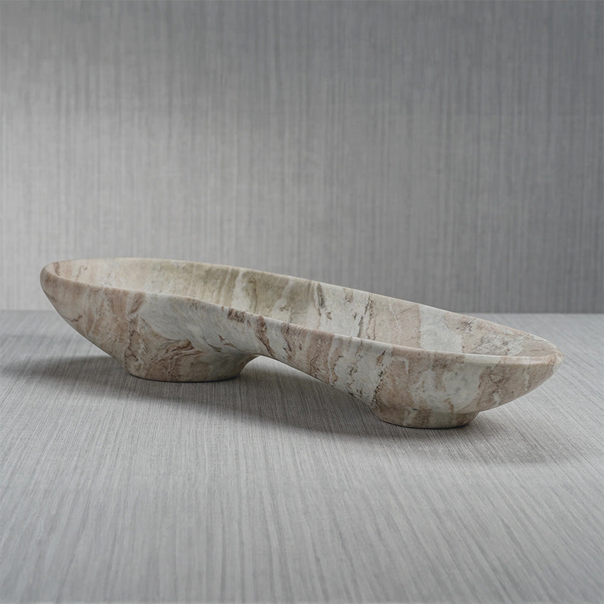 Zodax | Arabescato Large Organic Shape Marble Bowl