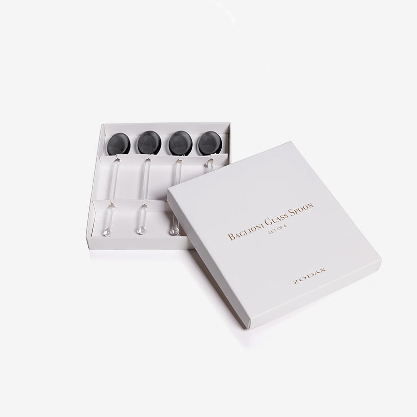 Zodax | Baglioni Glass Spoon - Boxed Set of 4