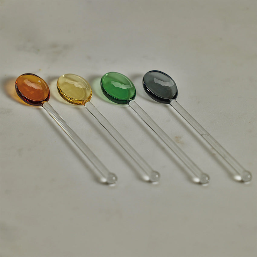Zodax | Baglioni Glass Spoon - Boxed Set of 4