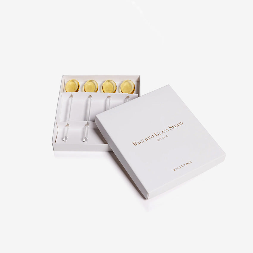 Zodax | Baglioni Glass Spoon - Boxed Set of 4