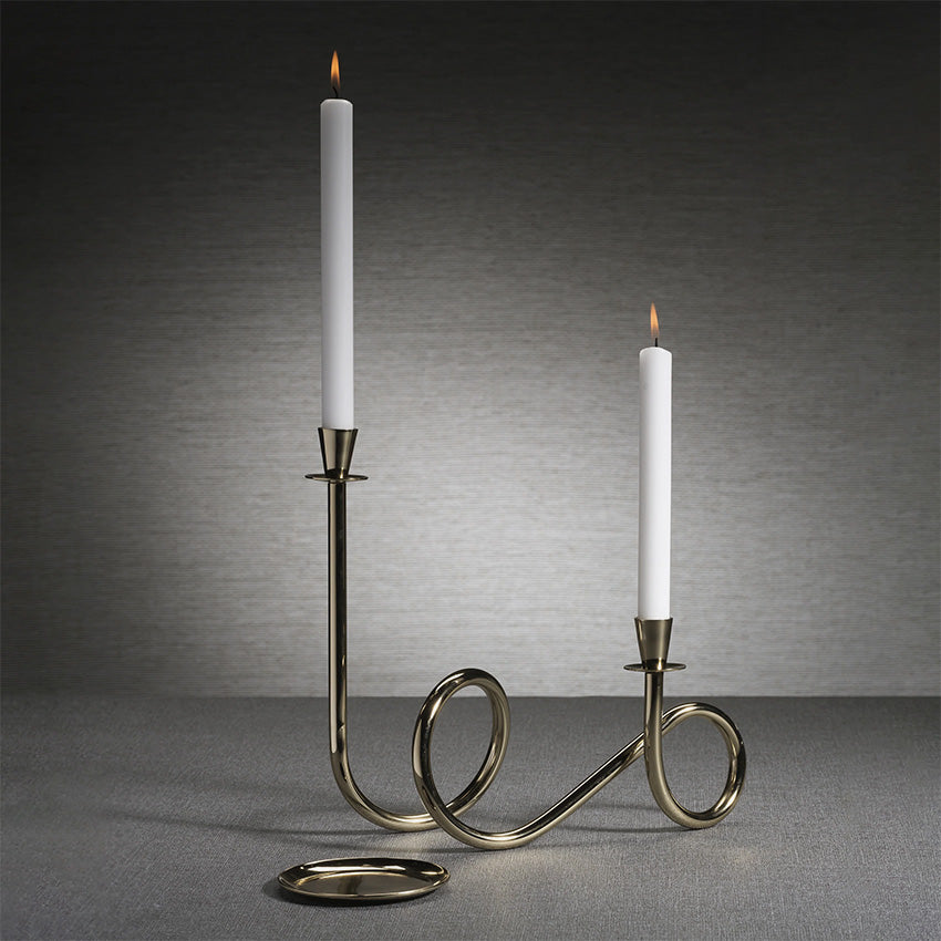 Zodax | Breda 2-Tier Brass Candle Holder