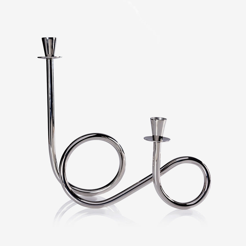 Zodax | Breda 2-Tier Brass Candle Holder