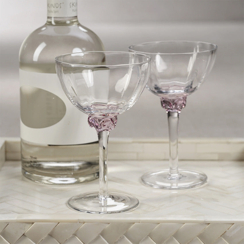 Zodax | Colette Optic Glassware - Martini/Cocktail Glass