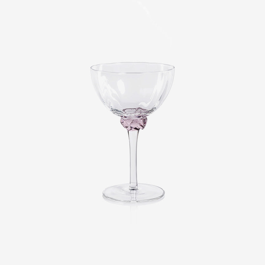 Zodax | Colette Optic Glassware - Martini/Cocktail Glass