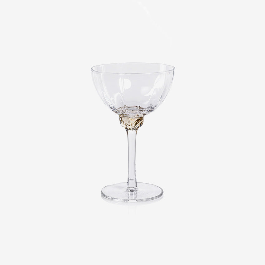 Zodax | Colette Optic Glassware - Martini/Cocktail Glass