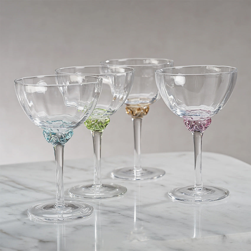 Zodax | Colette Optic Glassware - Martini/Cocktail Glass