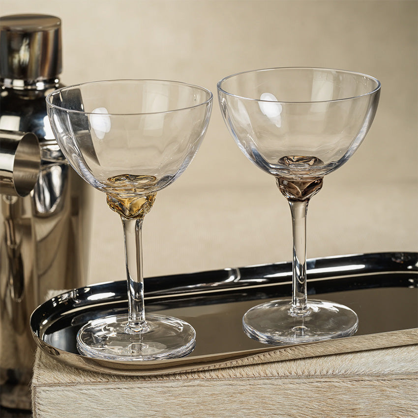 Zodax | Colette Optic Glassware - Martini/Cocktail Glass