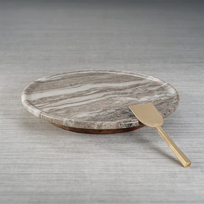 Zodax | Crema Marfil Marble Lazy Susan