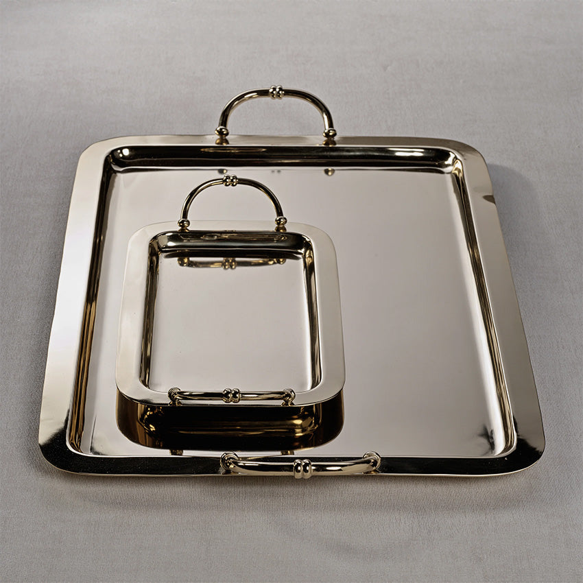 Zodax | Manetta Steel and Brass Tray - Polished Gold
