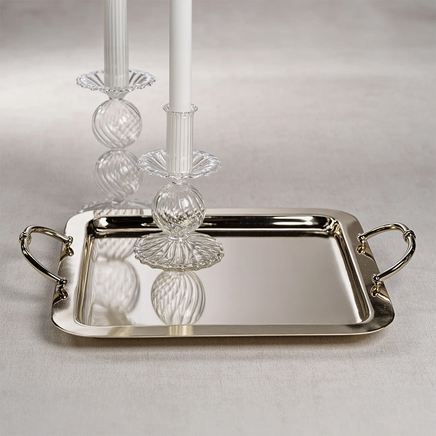 Zodax | Manetta Steel and Brass Tray - Polished Gold
