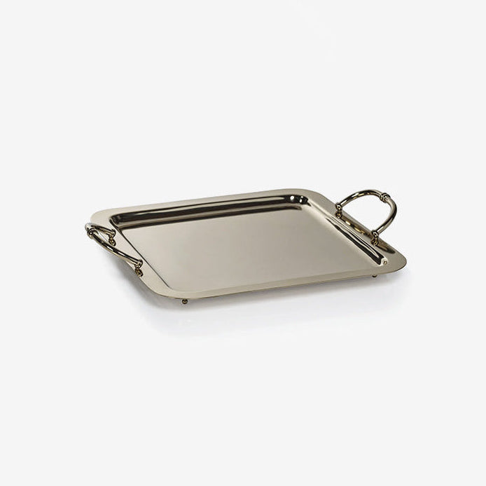 Zodax | Manetta Steel and Brass Tray - Polished Gold