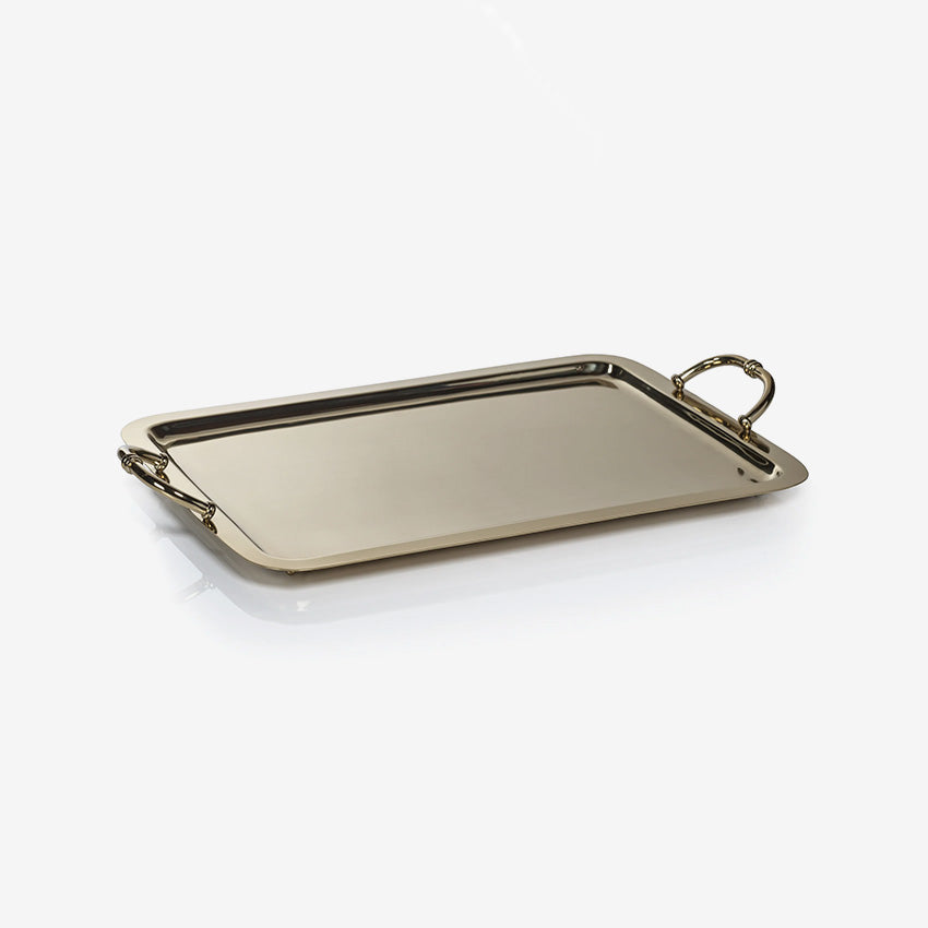 Zodax | Manetta Steel and Brass Tray - Polished Gold