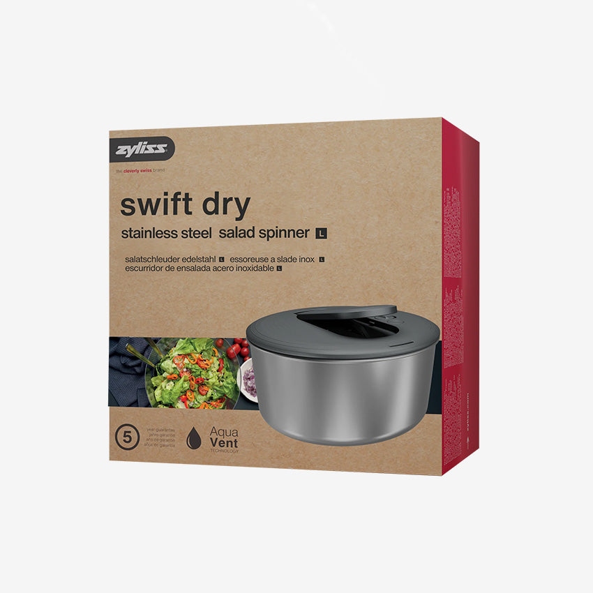 Zyliss | Swift Dry Large Salad Spinner - Stainless Steel