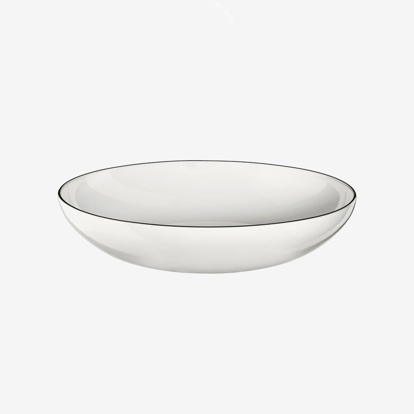 Asa Germany | Pasta Plate - À table ligne noire - White