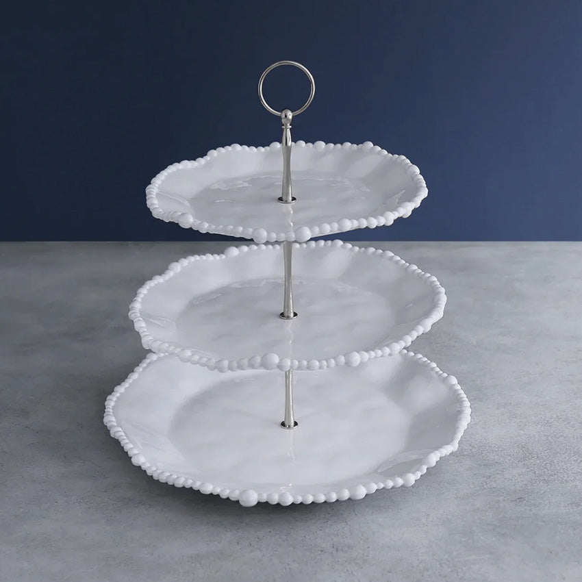 Beatriz Ball | Vida Alegria Triple Tiered Server - White