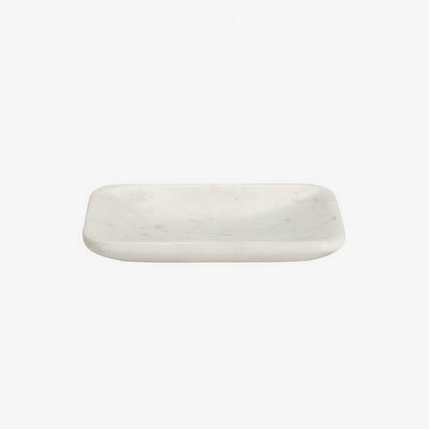 Belle de Provence | Rounded Marble Soap Dish - White