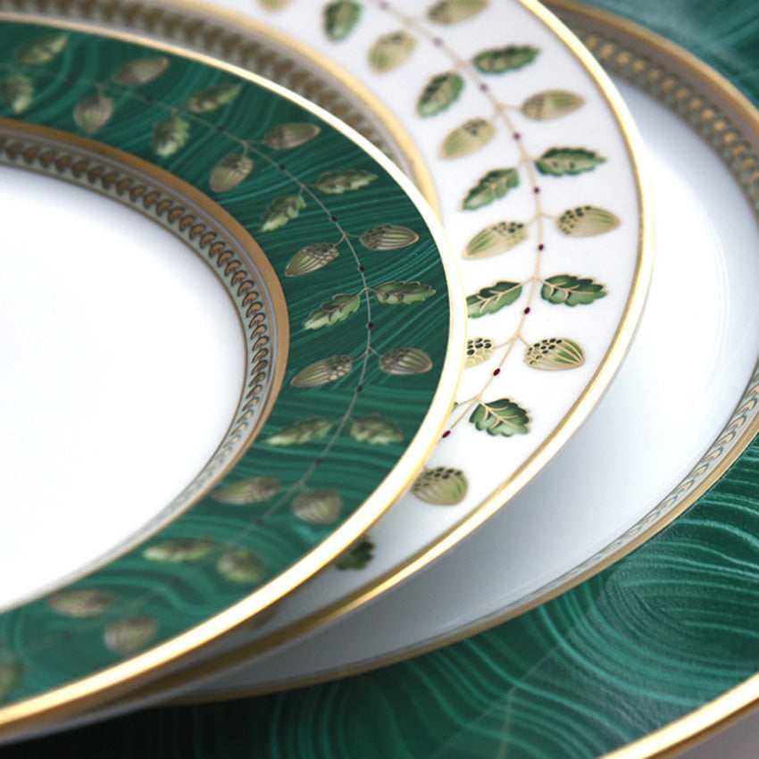 Bernardaud | Constance Gold & Green Leaves Plate