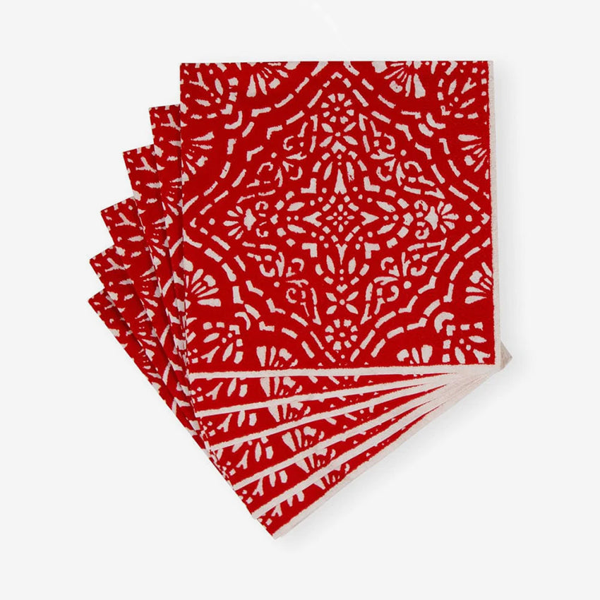 Caspari | Annika Red Napkin