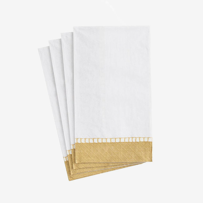 Caspari | Linen Border Napkin