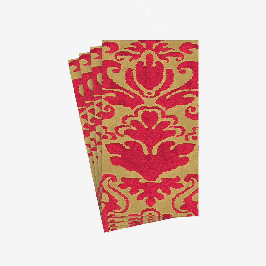 Caspari | Serviette de table rouge Palazzo