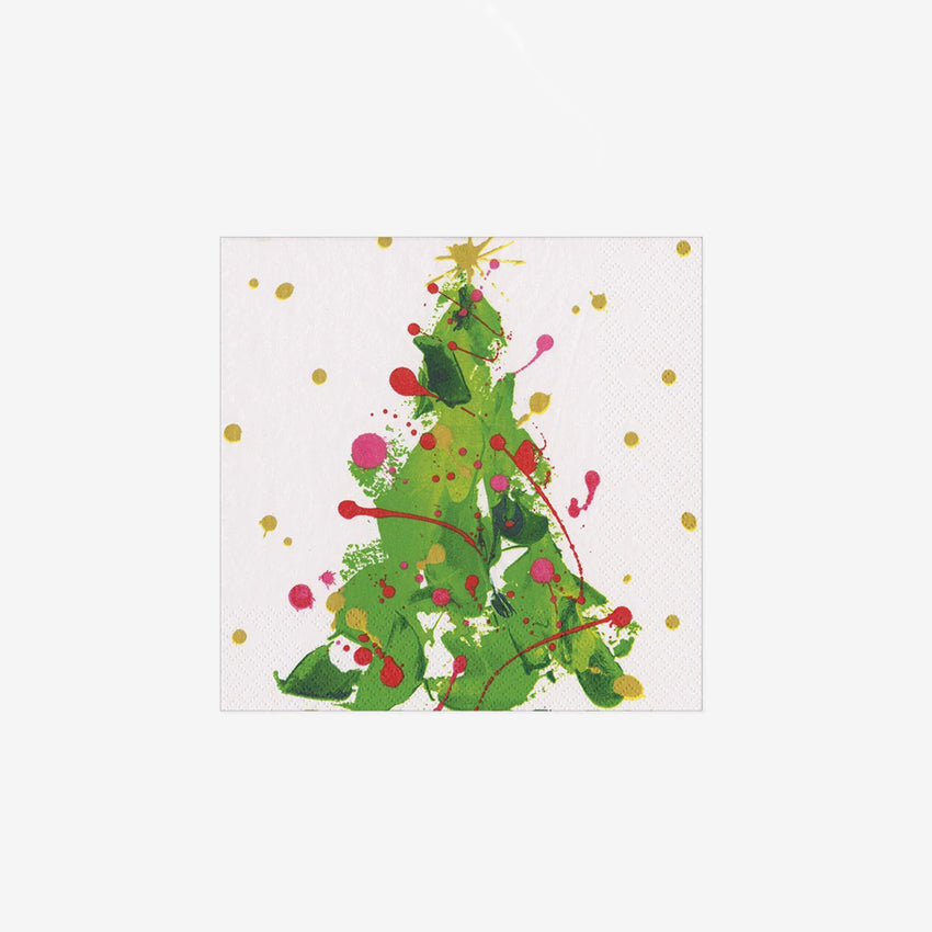 Caspari | Splatter Tree Napkin