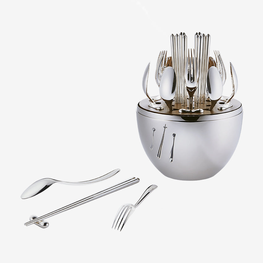 Christofle | 24-Pc Silver-plated Mood Asia Flatware Set