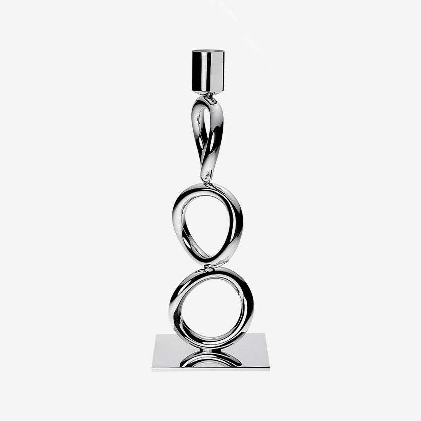Christofle | Bougeoir trois anneaux Vertigo en métal argenté