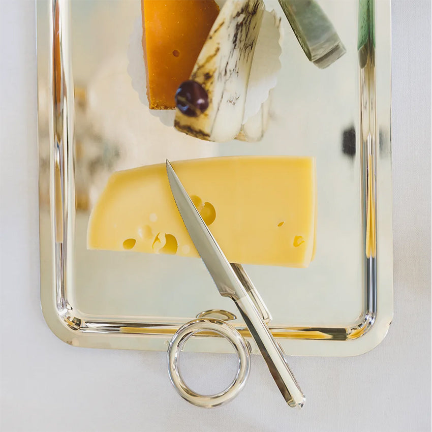 Christofle | Vertigo Rectangular Tray with Handles Silver-Plated
