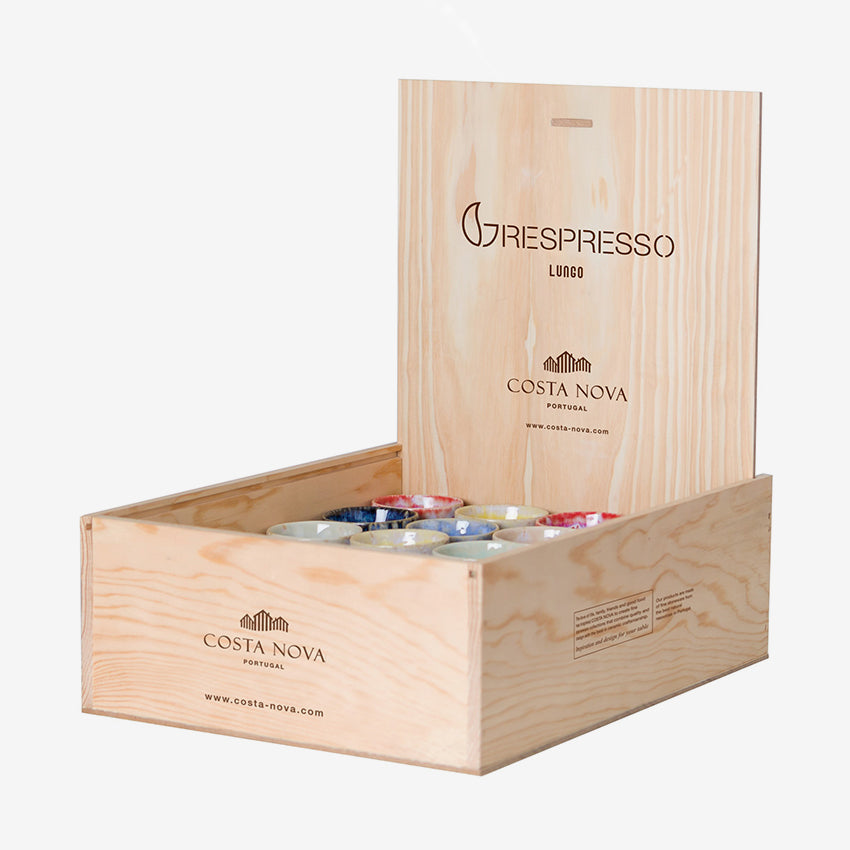 Costa Nova | Grespresso Boîte de présentation en bois 40 tasses à espresso