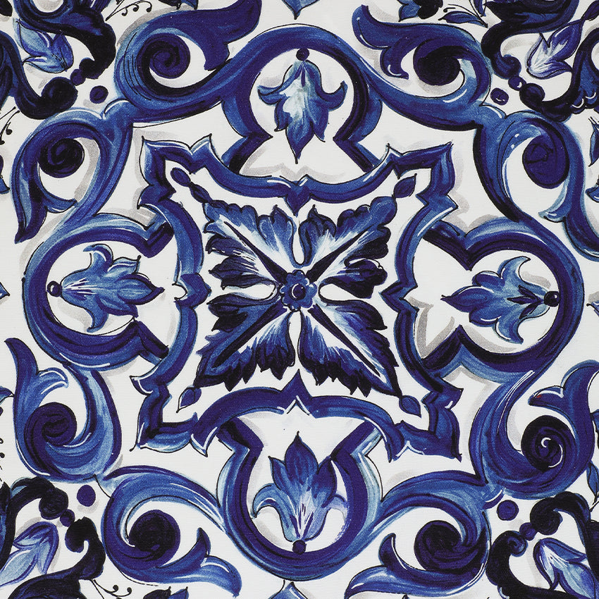 Dolce & Gabbana Casa | Petit coussin en toile bleu Mediterraneo