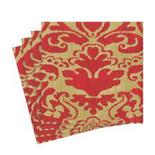 Caspari | Palazzo Red Napkin