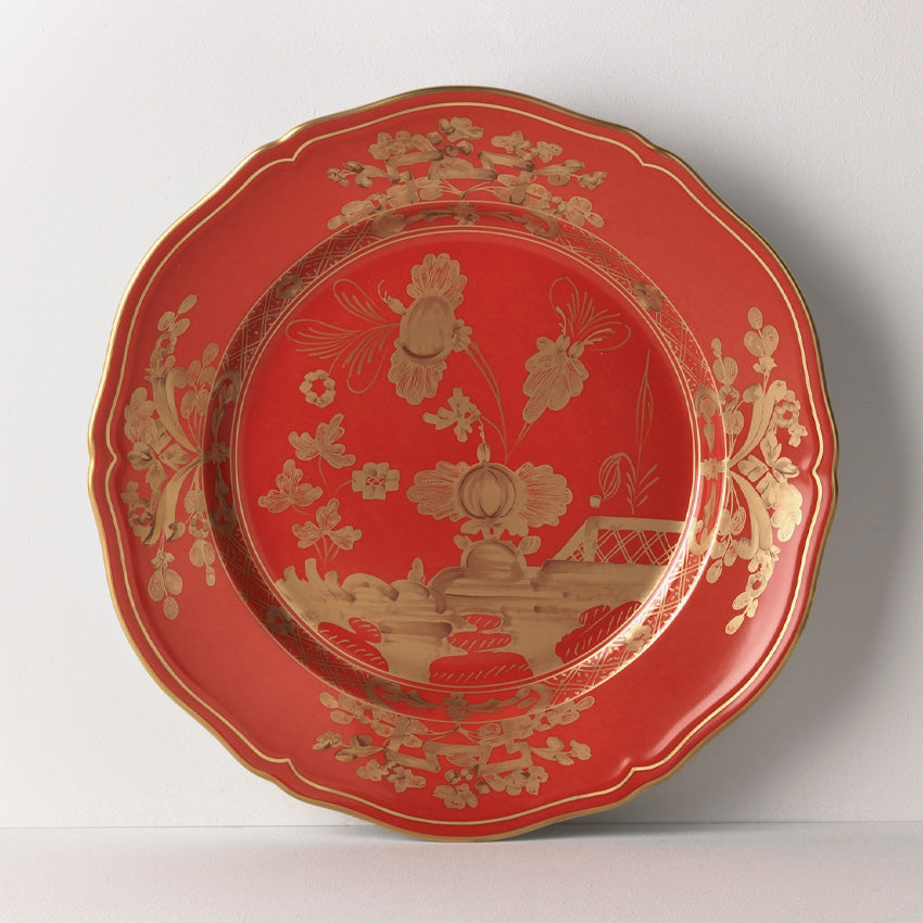 Ginori 1735 | Oriente Gold Antico Doccia Plate - Rubrum