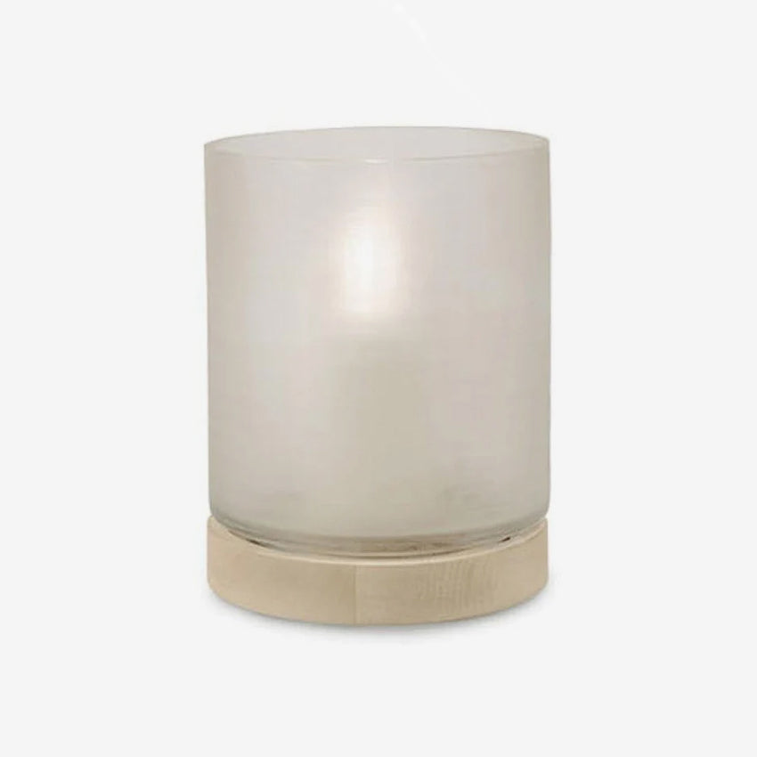 Guaxs | Aran Lantern Base Sycamore/ Glass Clear