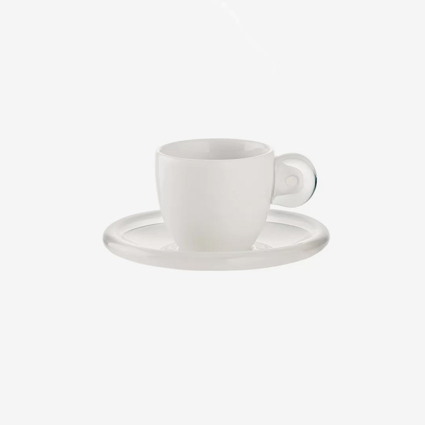 Guzzini | Tasses à espresso avec soucoupes Gocce - Lot de 6