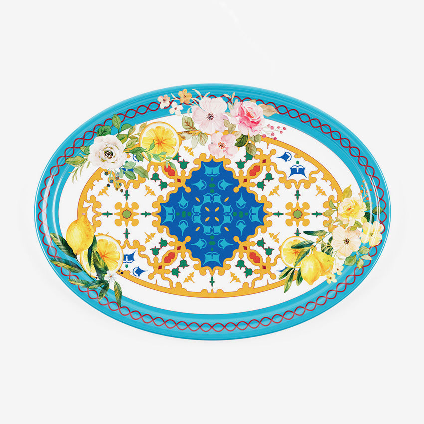 Guzzini | "Flower & Lemon" Oval Tray