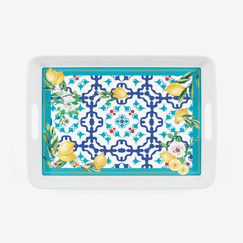 Guzzini | "Flower & Lemon" Rectangular Tray With Handles