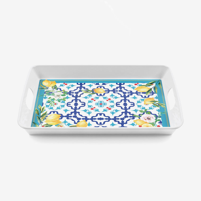 Guzzini | "Flower & Lemon" Rectangular Tray With Handles